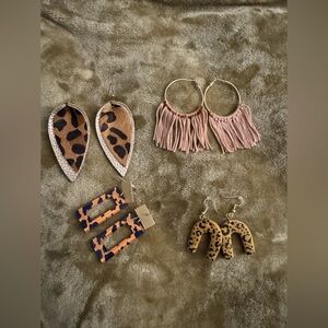 Leopard and Fringe Earring Set
Top left unavailable
